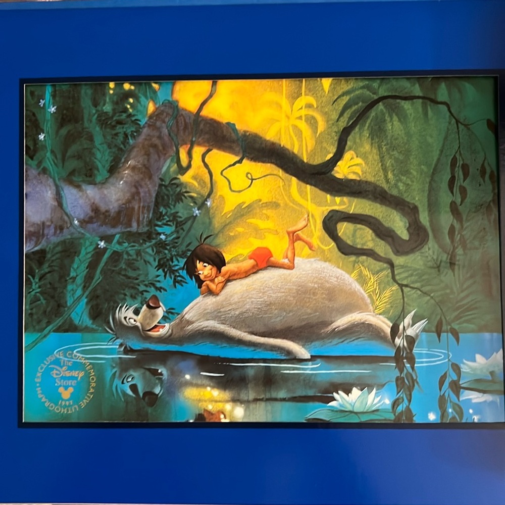 1997 The Jungle Book Disney Lithograph Exclusively through The Disney Store